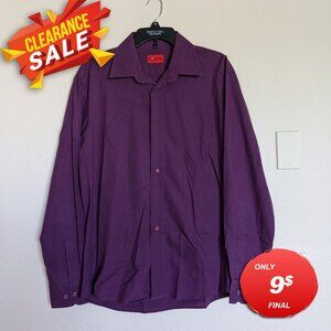 Jagger Moda Slim Fit Purple Dress Shirt XL 43/44